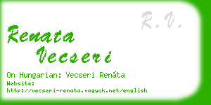 renata vecseri business card