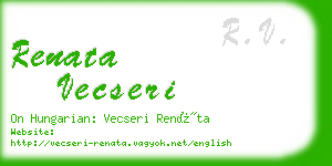 renata vecseri business card